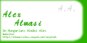 alex almasi business card