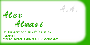 alex almasi business card